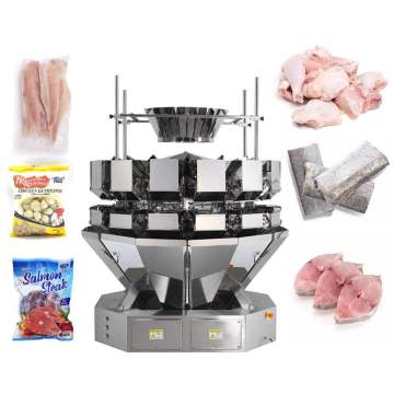 14 Heads Frozen Food Multihead Hairtail Fish Weighing Scale Machine (500-2000g)