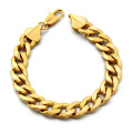 Pulseira e ouro chapeado 316L de aço inoxidável Link elegante colar conjunto homens jóias moda
