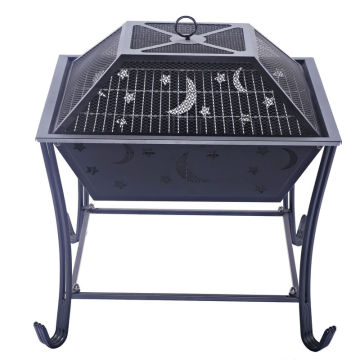 Ur-health Customized Outdoor Steel Fire Pit Square Fire Pit Basket Outdoor Outdoor Wood Fire Pit