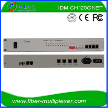 4E1 PDH optical Multiplexer with 2 gigabit ethernet