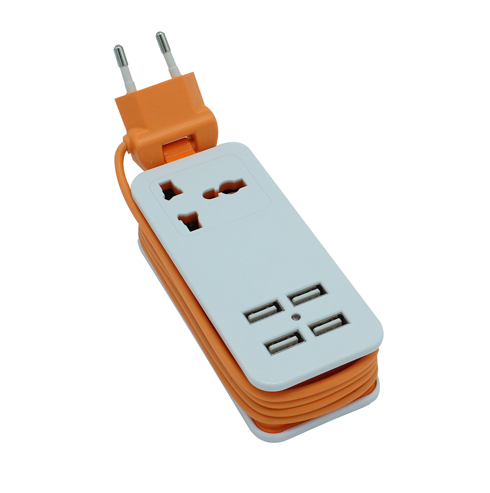 4 USB Ports Universal Extension Socket