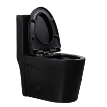 Modern Easy Clean Black Toilet Bathroom No Clogs No Leaks