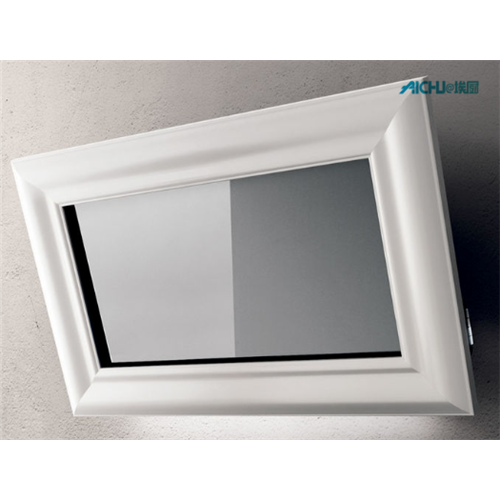 Hood Mirror and Whitened Natural Wood Frame