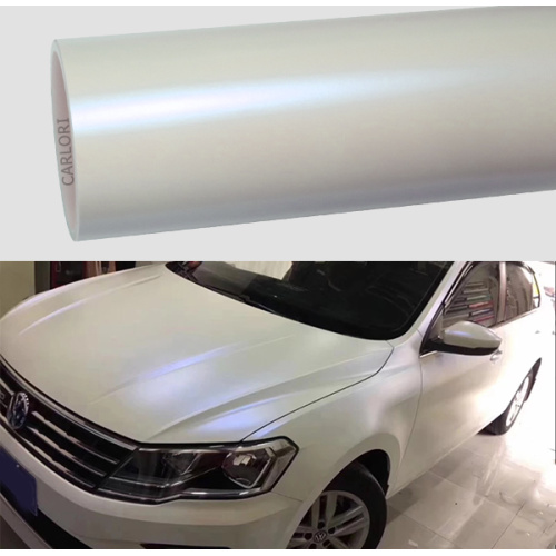 Pearl White Matt Blue Car Wrap Vinyl