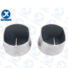 Zinc Alloy Oven Control Switch Knob - 39.5mm x 24mm Aperture, 8mm Die-Cast Knob