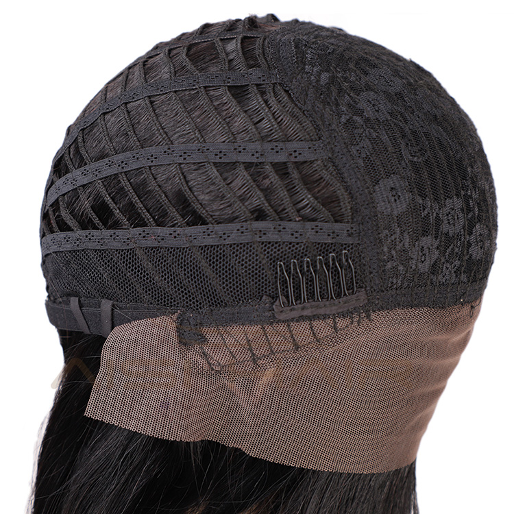 Aisi Hair 16 Inch Medium Long Natural Black Swiss Lace Wig Natural Straight Brazilian Human Hair Lace Front Wigs For Black Women