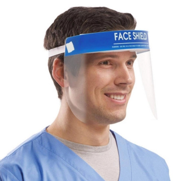 Transparent plastic medical isolation face shield mask