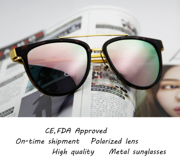 Wholesale Customer Logo Metal Sunglasses