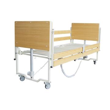 Electric Bed with Variable Height with Wooden Sides