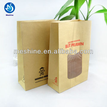 brown kraft food paper bag