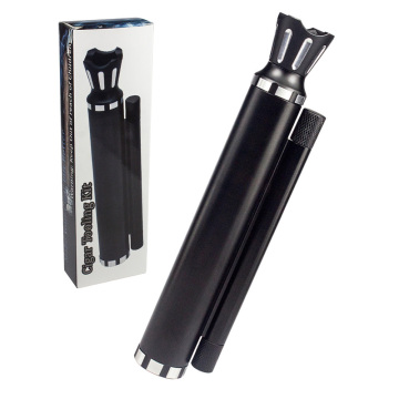 CTUB110202 Portable Multifunction Cigar Storage Tube Box Holder Cigar Needle Drill Puncher OEM logo Cigar Tooling