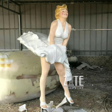 High quality art large fiberglass movie star figure sculpture resin marilyn monroe statue