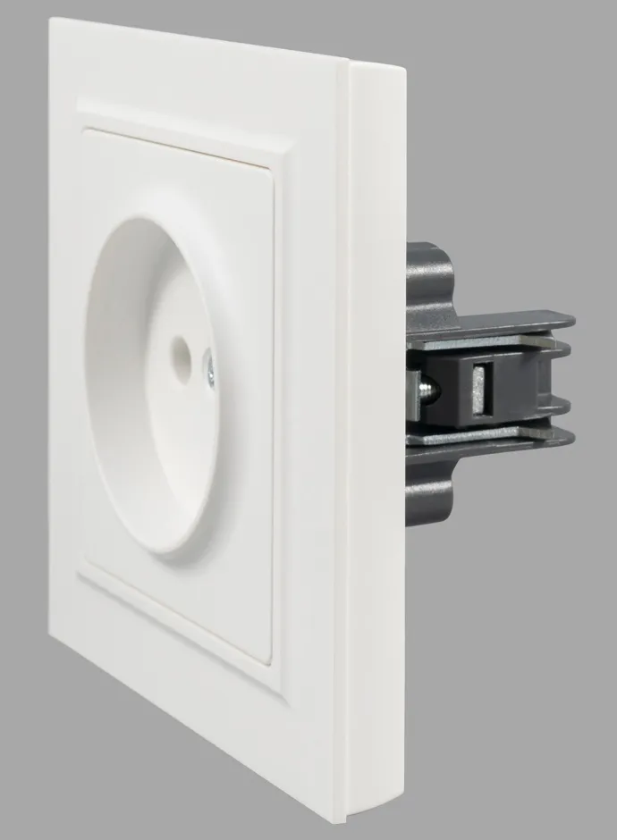 Розетка 10А Российская без заземляющего устройства Белая