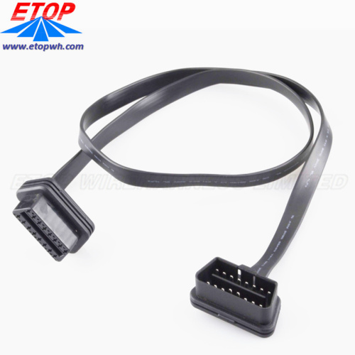 Molde personalizado Ángulo recto OBD2 Cable plano