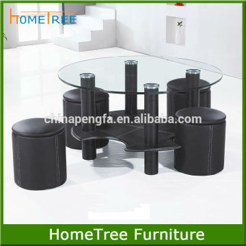 Small round glass coffee tables metal base