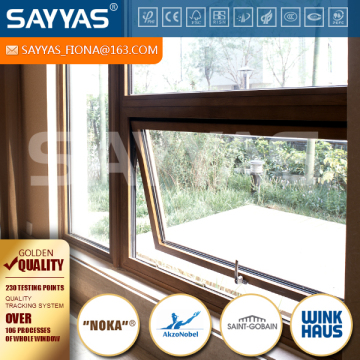 aluminum clad wood outward open window awning type