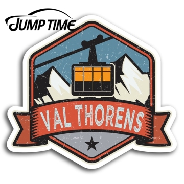 Jump Time for Val Thorens France Ski Vinyl Stickers Sticker Laptop Luggage Truck Window Bumper Decal Waterproof Accessories