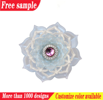 Charming jelly PVC rhinestone flower shoe flower accessories