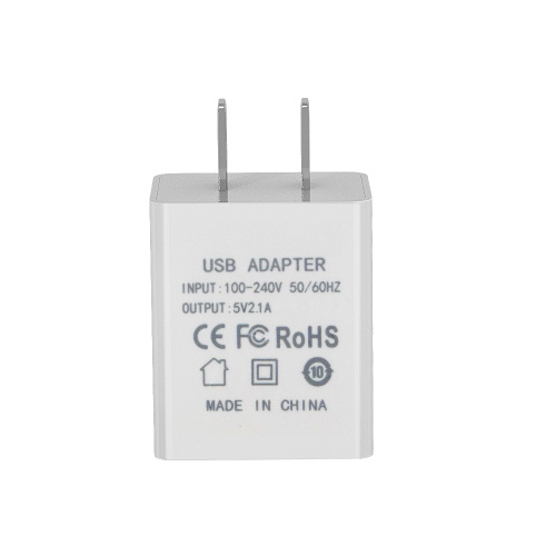 DC 5V 2.1A Mobile Phone USB Wall Charger