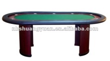 10 Person Poker Table with Wooden Leg