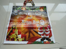 PP woven shopping bag/sack with handles Chrismas Day, made in China