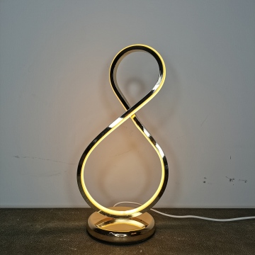 Gold Art Curved Design Aluminum Table Lamps