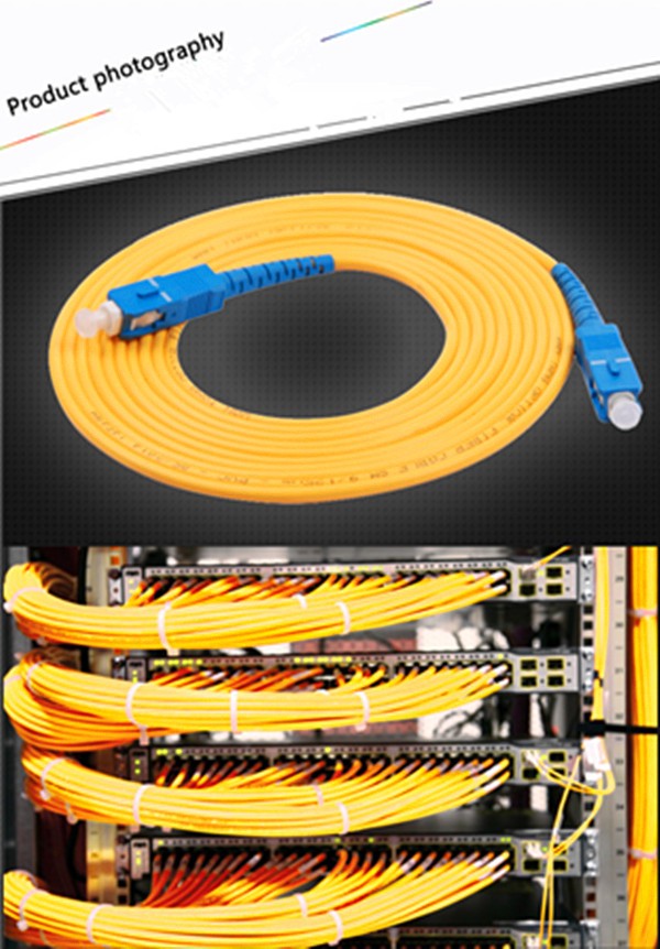 FC-SC Duplex 9/125um Singlemode Fiber Optic Cable Fiber Optic Patch Cord