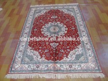 Living Room Handmade Silk Persian Design Rugs Hand Knotted Silk Rug