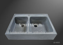 Granite farm sink double bowl trough sink