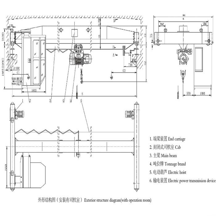 2 ton Single Girder Electric Crane