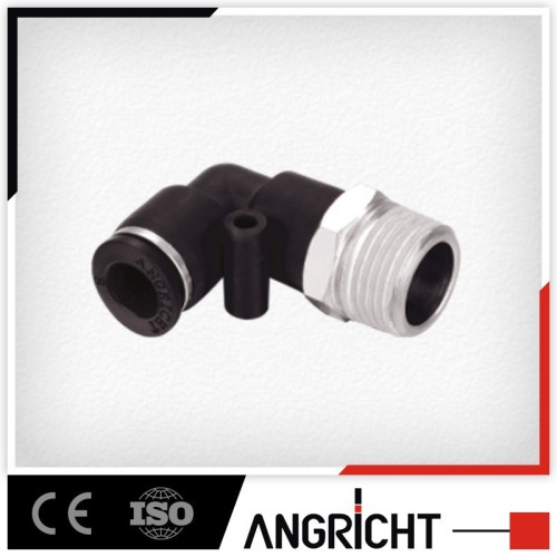 A136 PL plastic threaded male plastic square elbow air tube connector