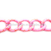Fashion High Quality Metal Aluminum Light Pink Curb Chain