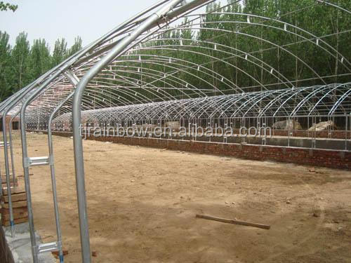 Single-span steel structure greenhouse frame