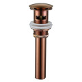 Rose Gold Basin Faucet Sink Drainer With Overflow