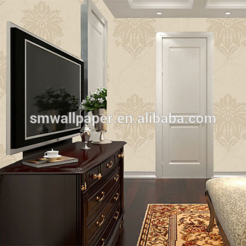 2015 hot sale beautiful flower wallpaper PVC/ vinyl wallpaper waterproof wallpaper for living room
