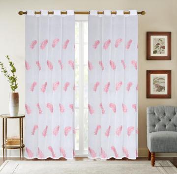 Dori Sheer Embroidery Curtain Panel For Bedroom