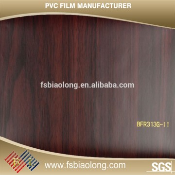 Modern wood grain pvc plastic laminate film for covering furniture