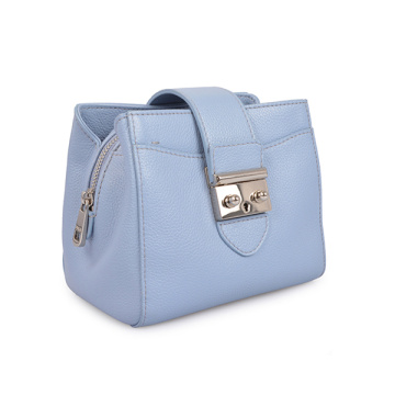 Sac à bandoulière Lady en cuir végétalien Sac photo bleu