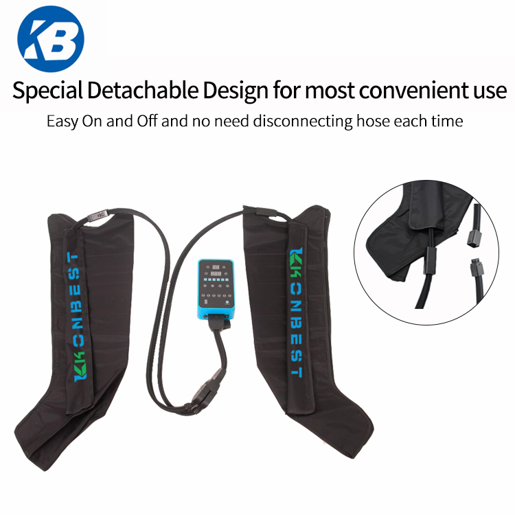 medical air compression 6 chambers rechargeable recovery boots massager for lymphedema relief