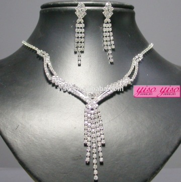 crystal wedding shoulder popular knotted bead necklace