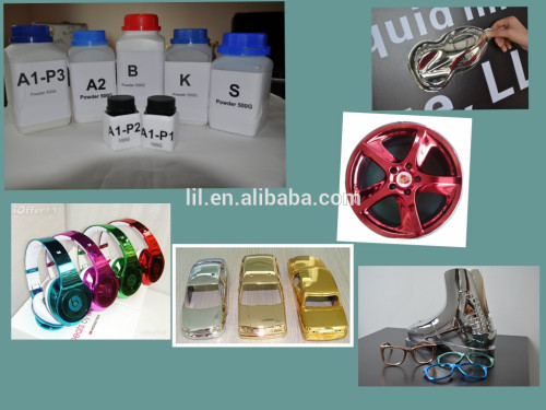 Supplier of Chrome Powder Shinning nickel liquid chrome paint for cars rims