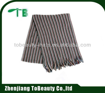 horizontal stripe knit scarf