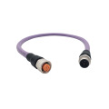 Código B m12 cable de molde macho a hembra