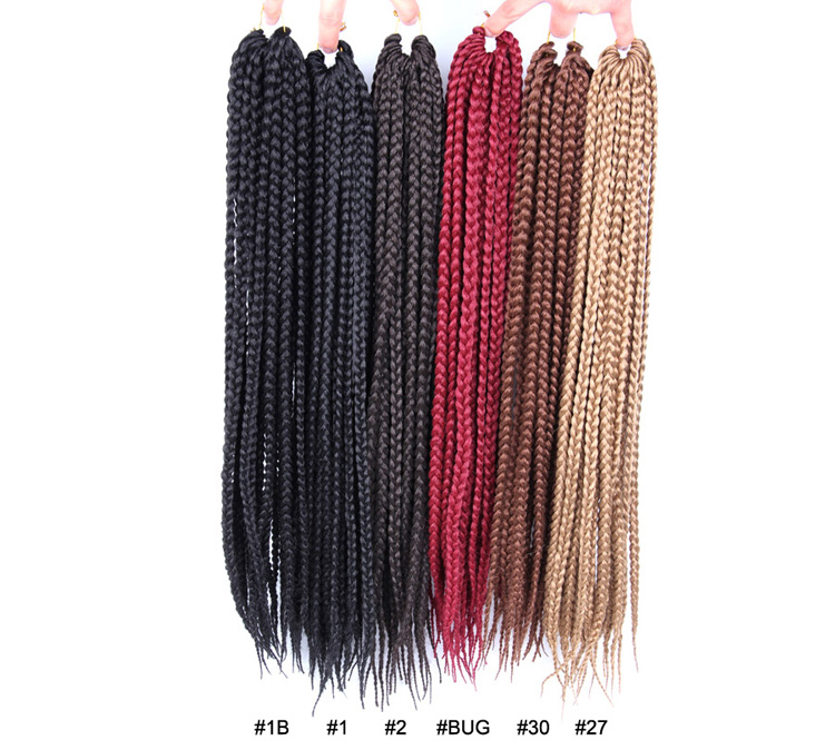 AliLeader Wholesale Price Synthetic Braiding Hair Extension Crochet Box Braid For Women