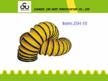 negative pressure fire resistant ventilation air ducting for mining