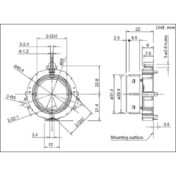 Encoder de eje hueco tipo 40