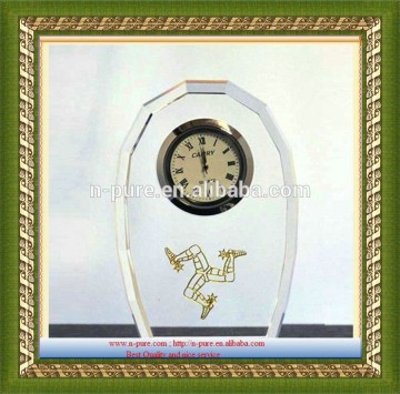 Blank Crystal Clock for Wedding Souvenir Gifts for Guests