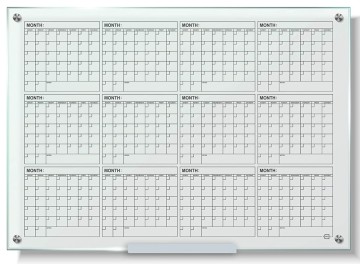 Glass Board Yearly Calendar 36x48