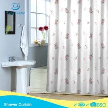 Garden Collection red rose sheer polyester fabric hook less Special SHOWER CURTAIN