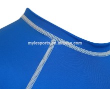 Custom High Quality Rush Guard Rush Guard Shorts Sleeve Men Blue
